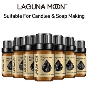 Lagunamoon 10ml Fresh Linen Fragrance Oil Flower Fruit Essential Oil Strawberry Bubble Gum Parma Coconut Mandarin Orange Oil