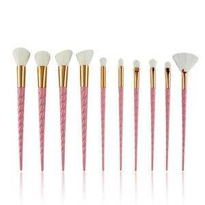 10pcs Unicorn Makeup Brushes Sets Maquiagem Foundation Powder Cosmetic Blush Eyeshadow Women Beauty Glitter Make Up Brush Tools