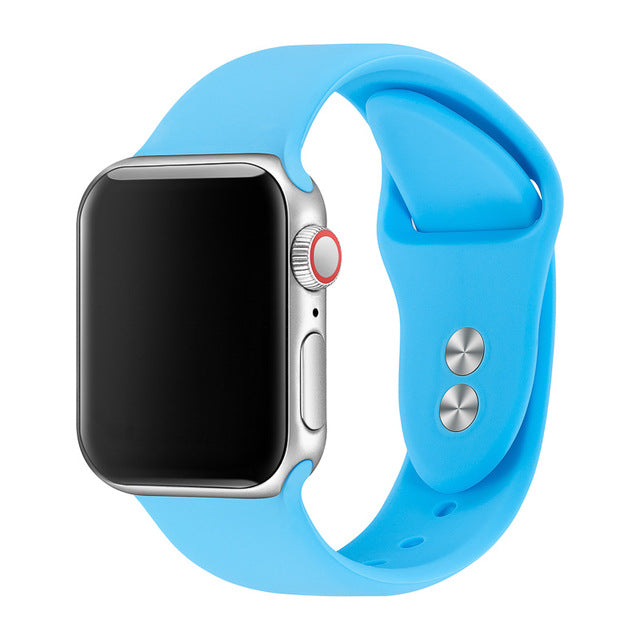 Band For Apple Watch Band 38mm 40mm 42mm 44mm Double Buckle Rubber Silicone IWatch Strap  For Apple Watch Series 4,3,2,1 81024