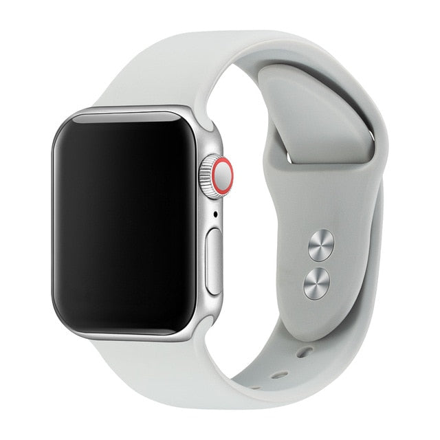 Band For Apple Watch Band 38mm 40mm 42mm 44mm Double Buckle Rubber Silicone IWatch Strap  For Apple Watch Series 4,3,2,1 81024