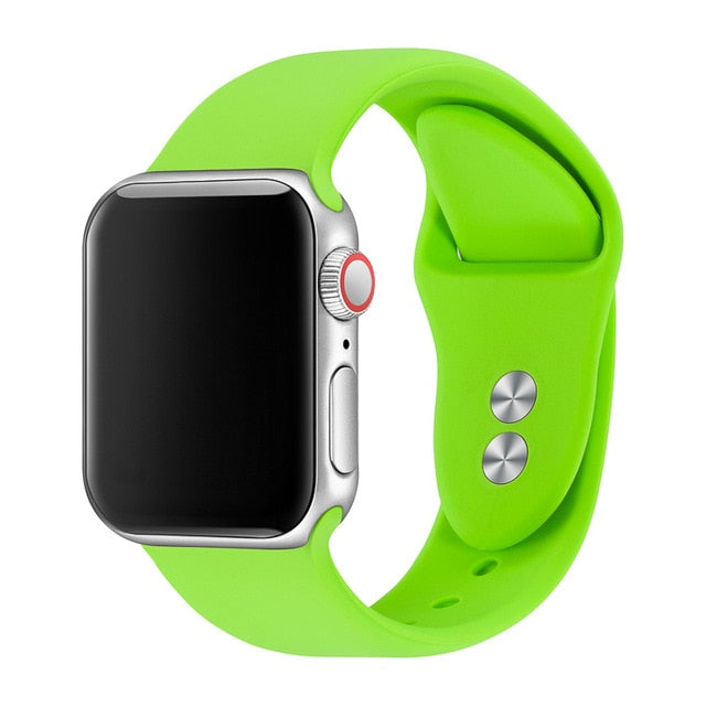 Band For Apple Watch Band 38mm 40mm 42mm 44mm Double Buckle Rubber Silicone IWatch Strap  For Apple Watch Series 4,3,2,1 81024