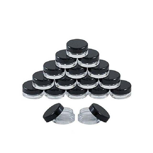 10pcs 2g/3g/5g/10g/15g/20g Empty Plastic Clear Cosmetic Jars Makeup Container Lotion Bottle Vials Face Cream Sample Pots Gel Box