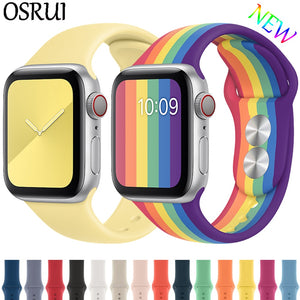 Strap for Apple watch band 44mm 40mm 42mm 38mm correa iwatch 5 4 3 2 sport silicone bracelet pulseira Apple watch 4 accessories